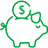 Landing pig icon